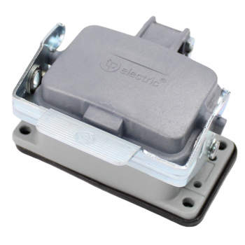 Preview: Industriesteckverbinder - Anbaugehäuse mit Deckel + Buchse 6 Polig 16A - Metall